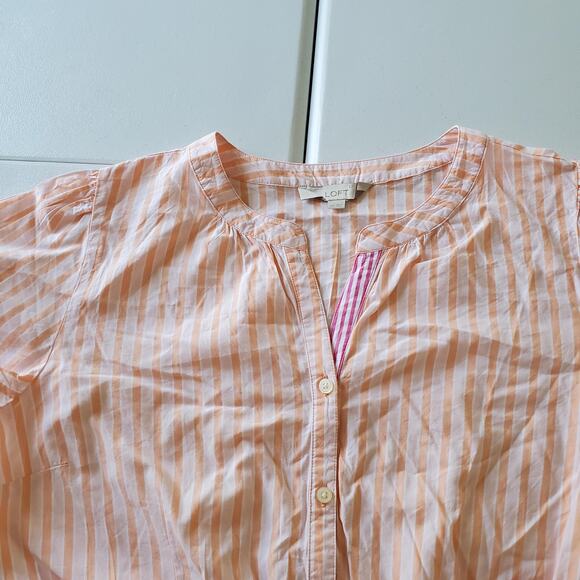 LOFT Dress Womens 2XL Striped Midi Summer Pockets Modal Casual Flowy Lightweight - Picture 10 of 11